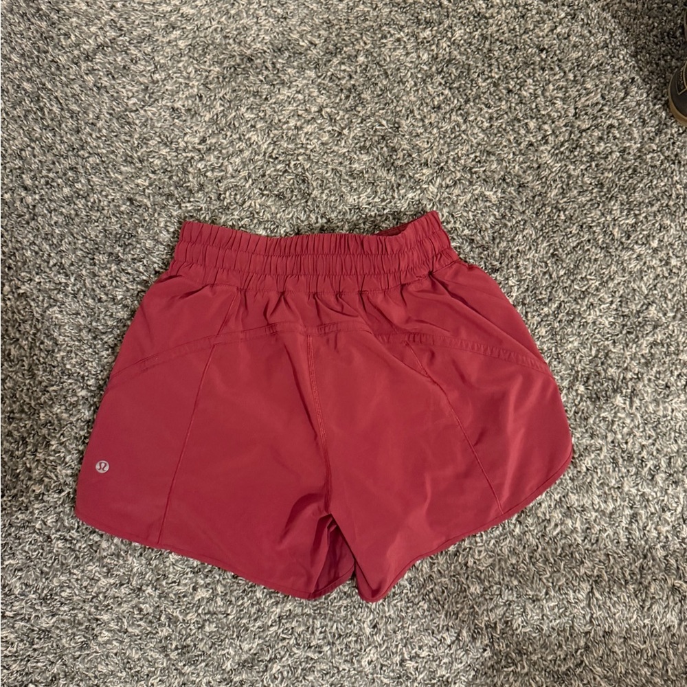 Lululemon Athletica Red Athletic Shorts Lightweight Elastic Waistband